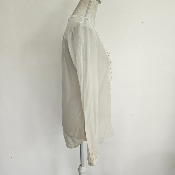 Twelfth Street by Cynthia Vincent "Both Sides Now" Lace Bib Blouse - Picture 8 of 12